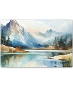 Watercolor Minimalist Canvas Painting | Canvas Wall Art | Art Home Decor