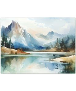 Watercolor Minimalist Canvas Painting | Canvas Wall Art | Art Home Decor