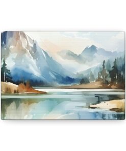 Watercolor Minimalist Canvas Painting | Canvas Wall Art | Art Home Decor