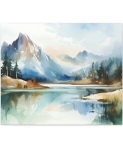 Watercolor Minimalist Canvas Painting | Canvas Wall Art | Art Home Decor