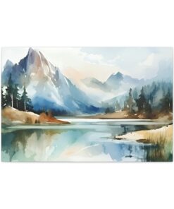 Watercolor Minimalist Canvas Painting | Canvas Wall Art | Art Home Decor