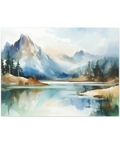 Watercolor Minimalist Canvas Painting | Canvas Wall Art | Art Home Decor