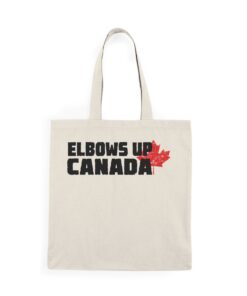 Alternative view of Elbows Up Canada Tote Bag | Eco-Friendly, Stylish, Perfect for Canada Day, Travel, Grocery, Beach, Gifts