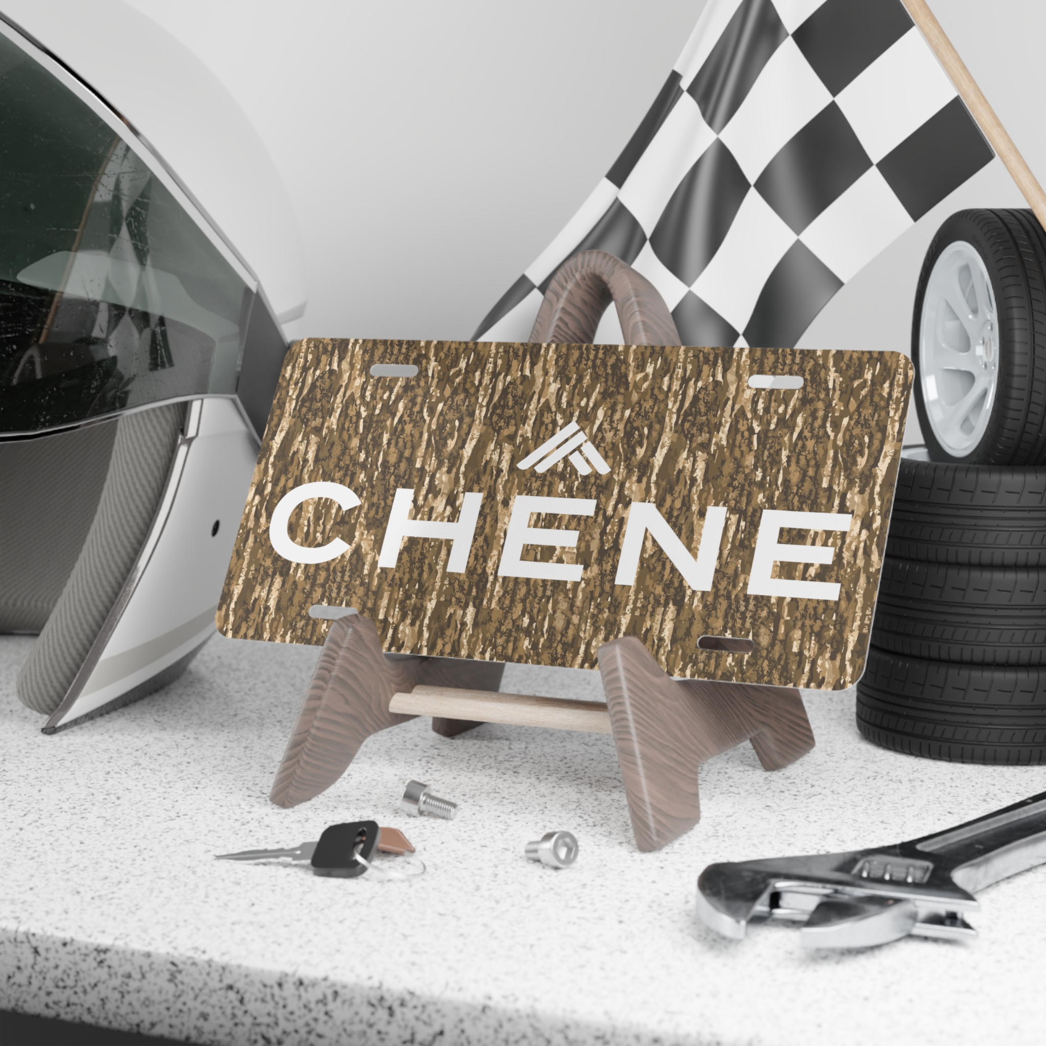 Custom Camo Vanity Plate With Chene