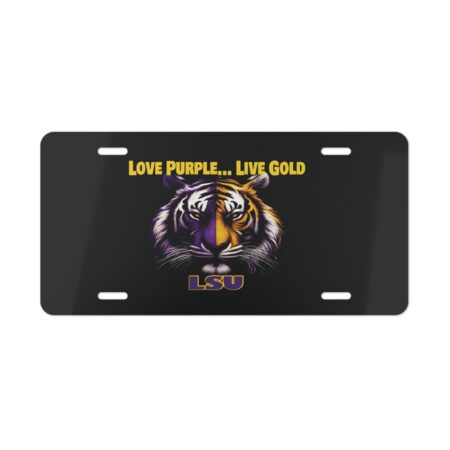 Custom Request Camo Vanity Plate With LSU Colors