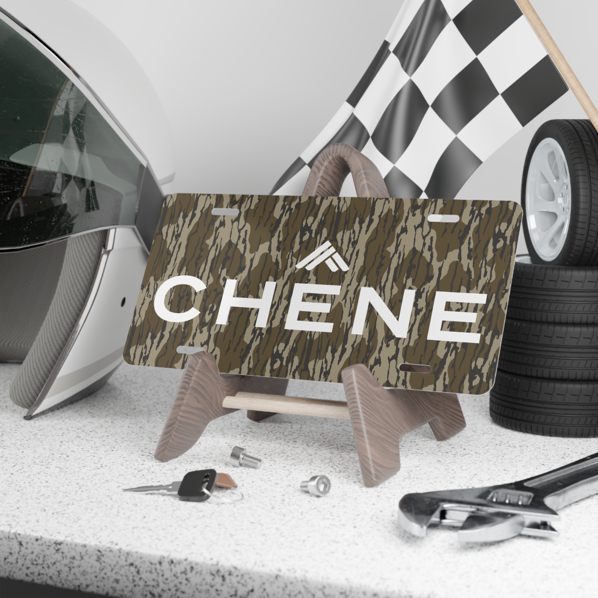 Custom Camo Vanity Plate With Chene