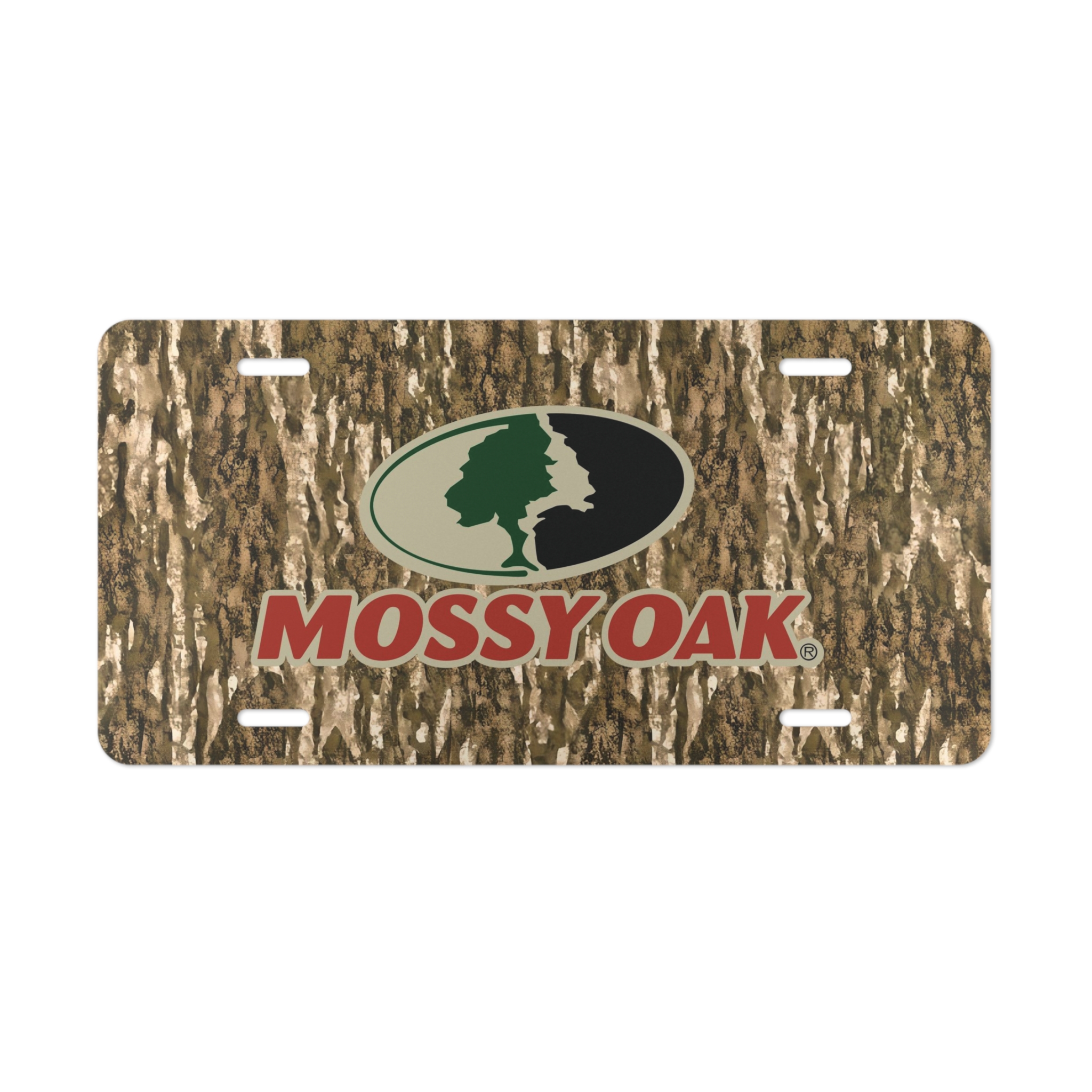 Custom Camo Vanity Plate In Mossy Oak OG With Logo