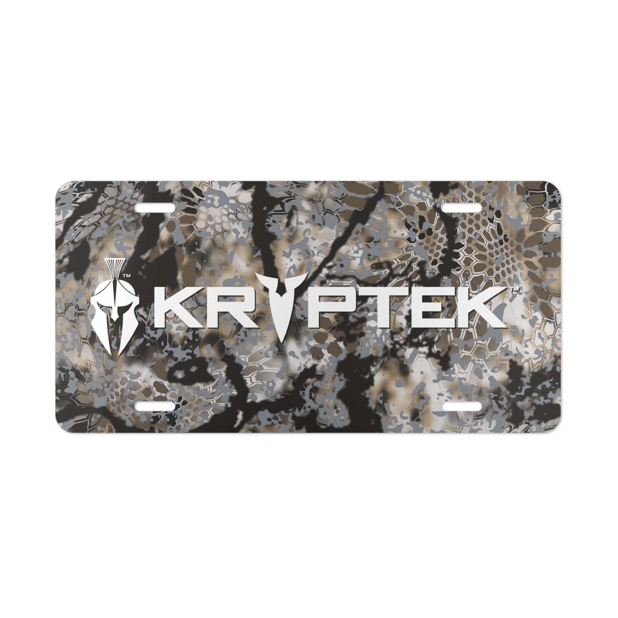 Custom Camo Vanity Plate With Kryptek Skyfall Camouflage