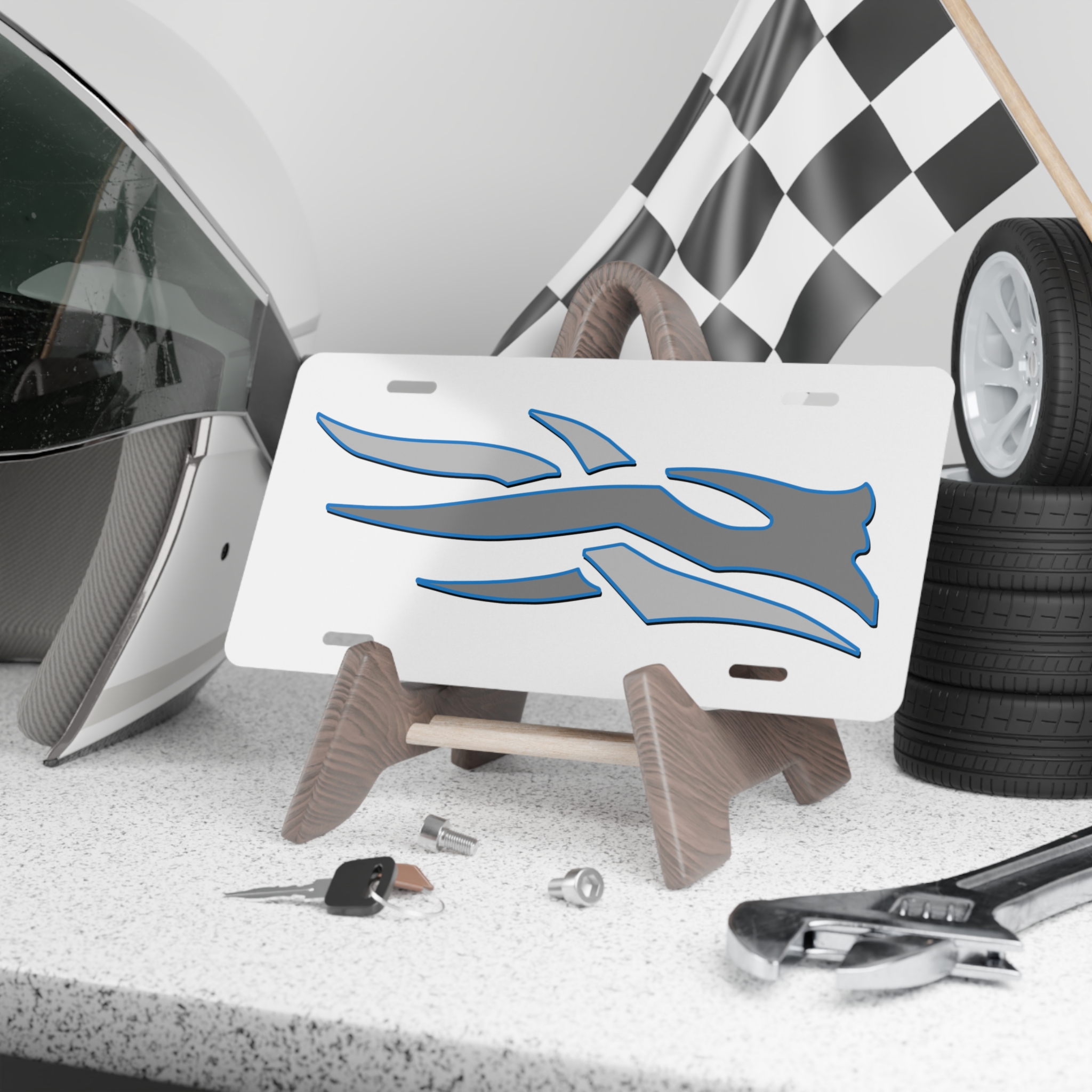 Custom Request Camo Vanity Plate With Camo Blackout V2