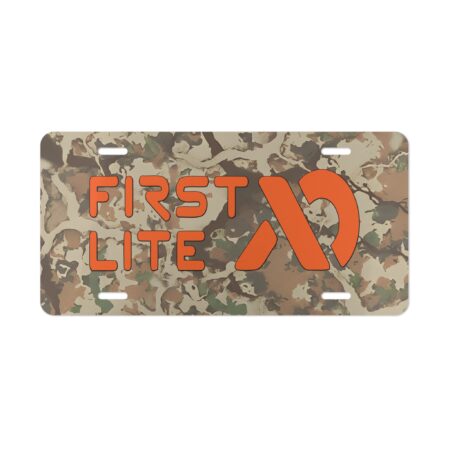 Custom Camo Vanity Plate With First Lite Fusion Camo