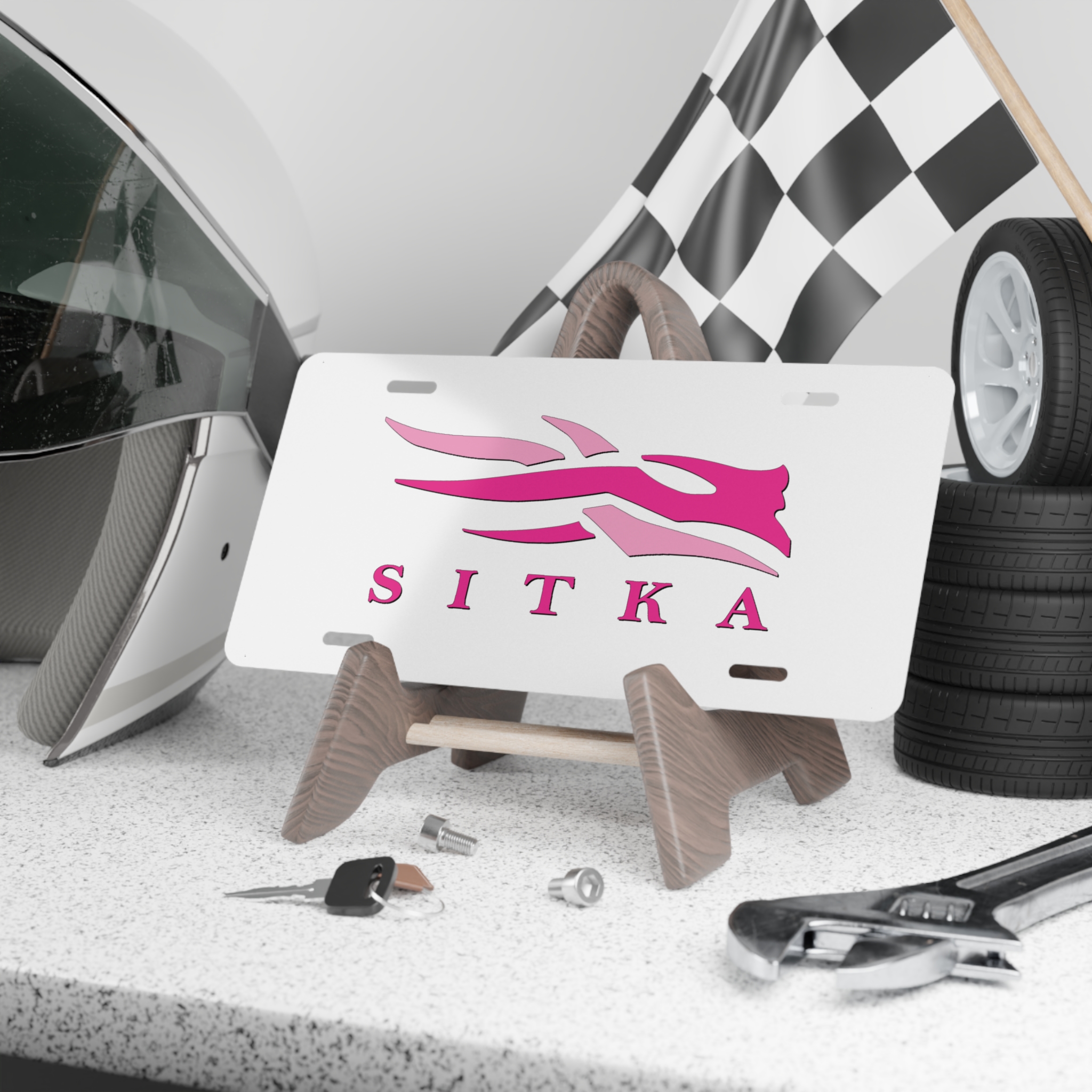 Custom Request Camo Vanity Plate With Camo Logo